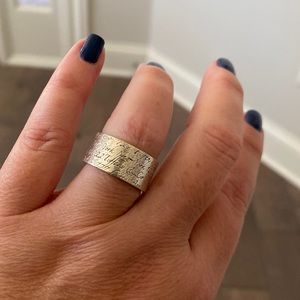 Women’s Tiffany & Co. wide band sterling silver ring